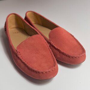 UGG slippers / loafers Flores Driving shoe women 10 Suede leather Coral orange